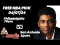 NBA Picks - 76ers vs Spurs Prediction, 4/7/2024 Best Bets, Odds & Betting Tips | Docs Sports