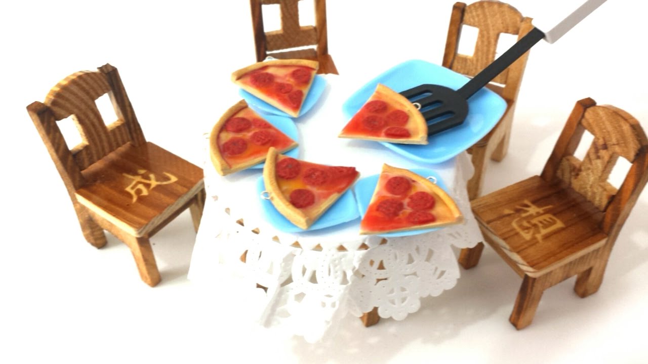 Collar de pizza kawaii arcilla polimerica + ASMR #1