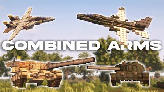 Iran-Iraq War Combined Arms | F-14 Tomcat, T-62, Chieftan | Minecaft Tank Tussle