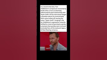 The Awkward Moment That Went Viral! 😅 When an Interviewer Mentioned Taylor Swift to Tom Hiddleston