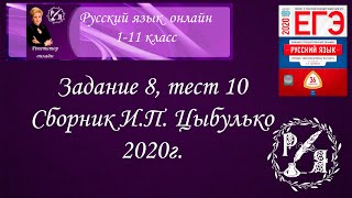 Задание 8 тест 10 ЕГЭ Сборник Цыбулько 2020