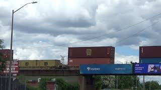 CN 149 intermodal stack train at Islington & Steeles.