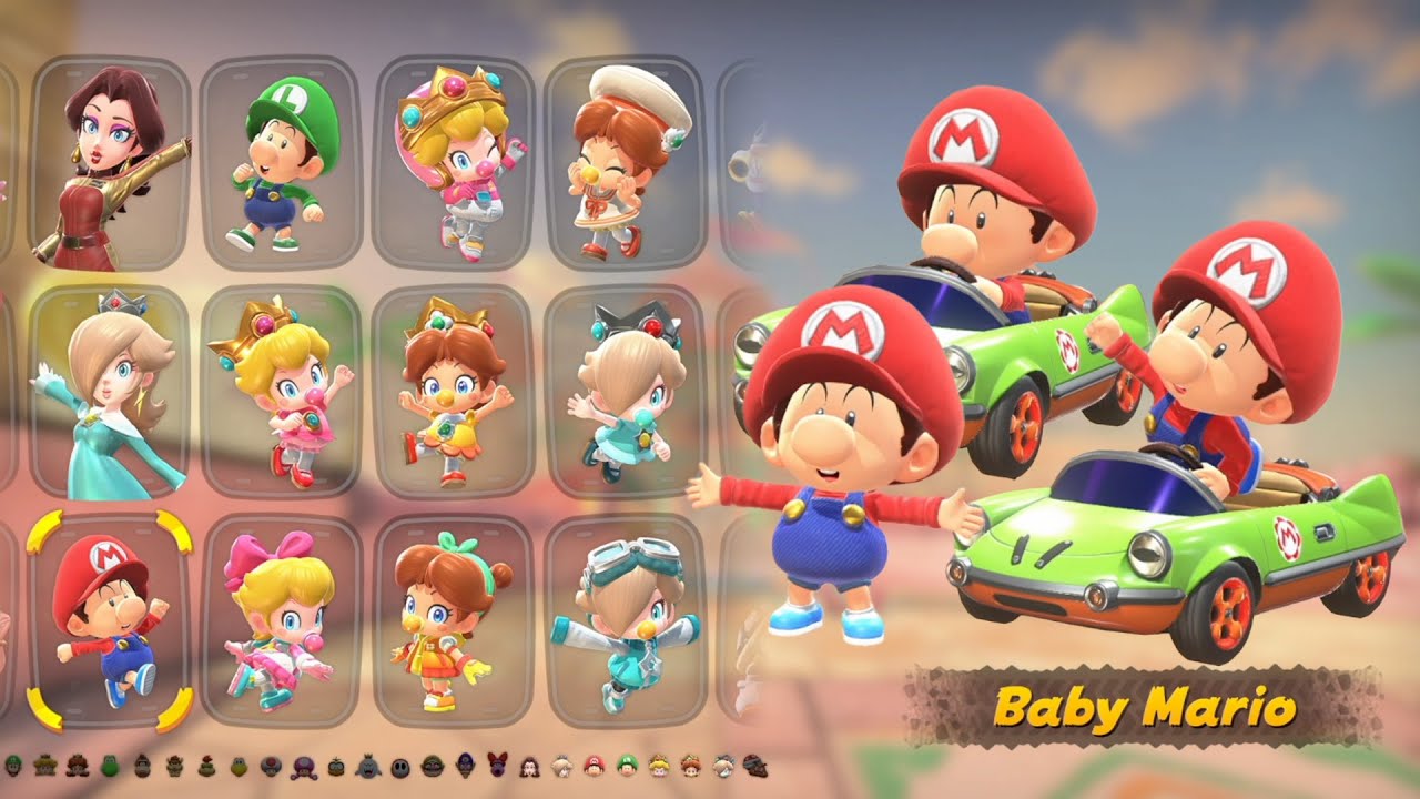 Mario Kart World - All DK Spaceport Races (Baby Mario)