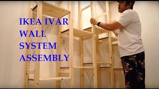 This is my full setup of the IVAR Wall System from IKEA. It took me about a 90 minutes to do by myself. I