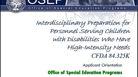 CFDA 84.325K: Interdisciplinar...  Preparation for...