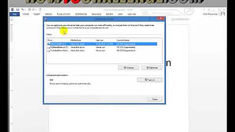 How To Defrag Your Computer Hard drive In Windows 8