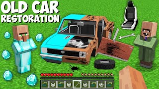 Why did I RESTORE THIS OLD CAR AND UPGRADE IT INTO DIAMOND CAR in Minecraft ? NEW SUPER CAR !