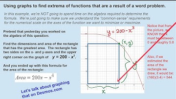 Graphing on Desmos to answer max min problem