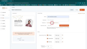 How to use the Team Celebrations app with Yodeck