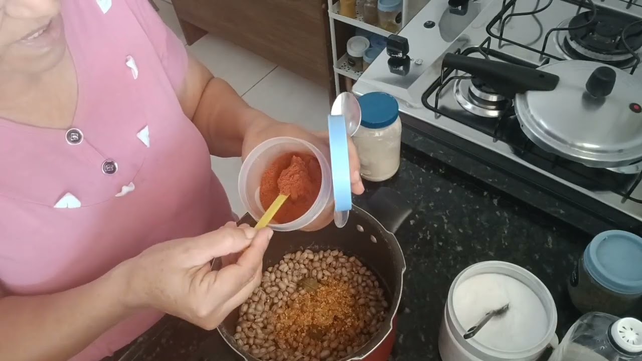 O meu jeito de cozinhar meu feijão.