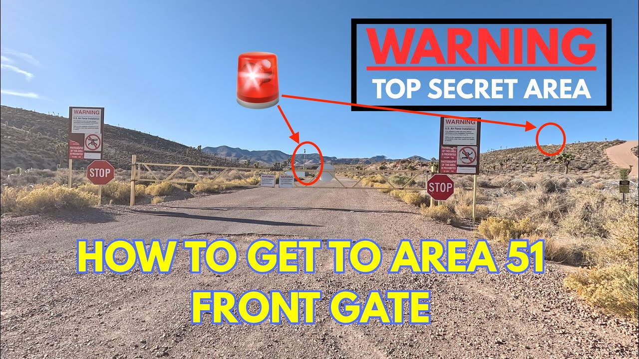 How to Get Into Area 51 | Directions to Area 51 & Camo Dudes | Full Driving Video of Road in 4K