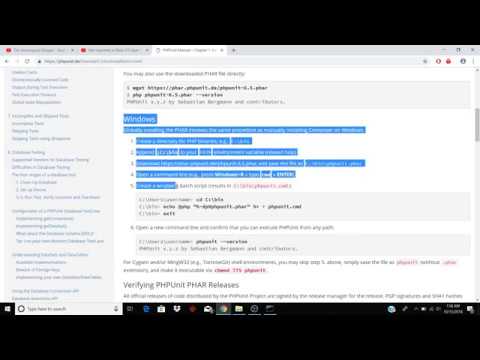 Installing Phpunit in
