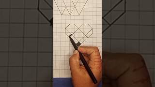 3d art illusion of heart drawing ❤? #shorts #shortvideo #3d #drawing