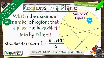 Maximum number of Regions formed in a Plane by N lines | Concept Proof and Practice Question |P&C