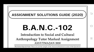 BANC 102 Ignou Solved Assignment 2020-21