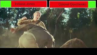 Indiana Jones vs. Colonel Dovchenko with healthbars