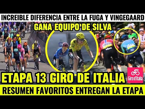 Video RESUMEN ETAPA 13 GIRO ITALIA 2026 | BRUTAL DIFERENCIA DE LA FUGA Y VINGEGAARD. GANA EQUIPO DE SILVA