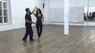 Bachata lesson in Salsa Club Odessa by Igor Kiriak and Marina Imas September 2015