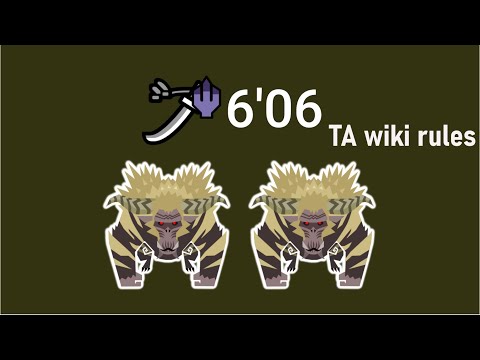 MHW:IB/PS4] 激昂ラージャン×2(TA wiki rules) 太刀 6'06 Mighty