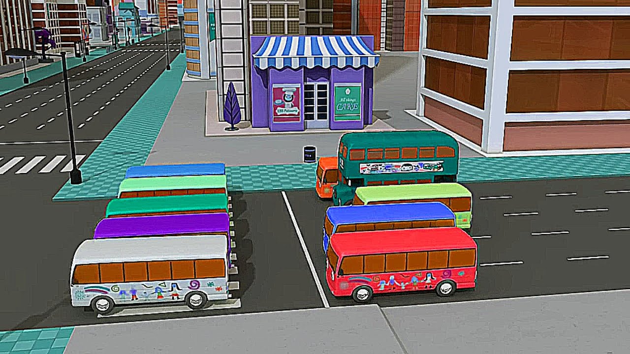 Three of Ten Little Buses Song fun clip // Sponsored By Gamavision Csupo Effects