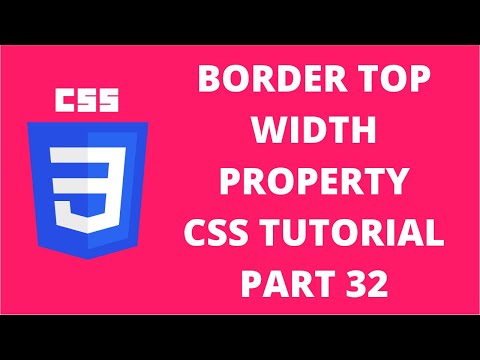 Border Top Width CSS | CSS Tutorial Part 32