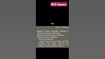 what is bcs theory in #like #science #physics