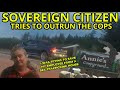 Sovereign Citizen Runs From The Police On 4 Flat Tires Shouting About Conspiracy Theories
