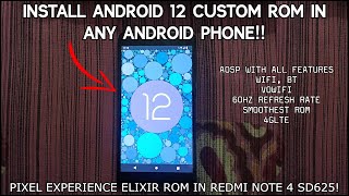 Install Latest Pixel Experience Elixir Android 12 Stable Rom ft. Redmi Note 4 Mido Smooth Rom | 2022