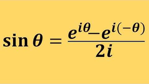 sine function in terms of complex exponentials