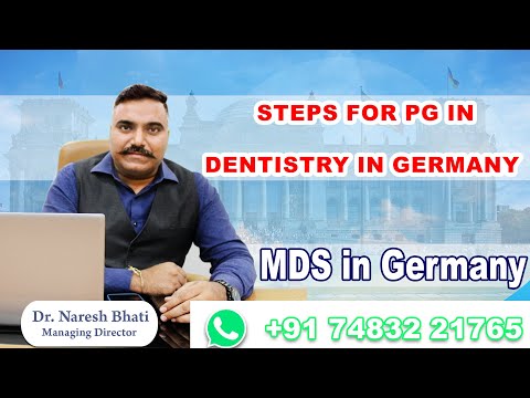 Steps for PG in Dentistry in Germany I MDS in GERMANY I Dentists in Germany