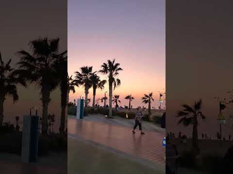 Suraj hua madhyam# beautiful sunset view#Umm Suqeim Dubai#Golden Hour#Magic hour#Kite beach