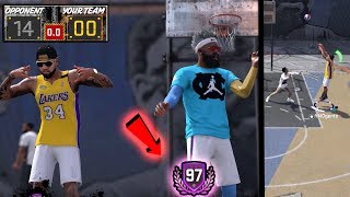 WORST 97 OVR RANDOM on PARK! GREATEST COMEBACK or MOST EMBARRASSING L! NBA 2k18 Playground