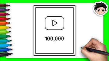 How To Draw Silver Play Button - Easy Step By Step Tutorial