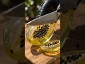 Crystal Papaya ASMR 💎#Papaya #ASMR #Satisfying #FruitCutting #KnifeASMR #OddlySatisfying
