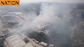 Aerial shots of looting in the South African city of Durban