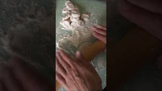 She sculpts and eats, Russian dumplings -respect-ASMR-Food-Eating-Mukbang #shorts #bearded