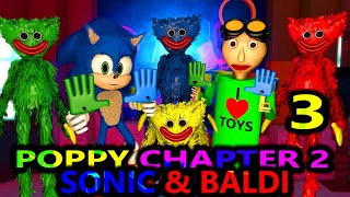 NEW Poppy Playtime Chapter 2 PART 3 VS SONIC & BALDI! Minecraft Animation Movie Story Challenge