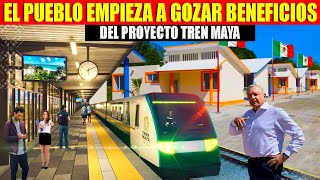 🇲🇽MIRA: El pueblo esta feliz empieza a ver los primeros beneficios del Tren Maya en sus pueblos.