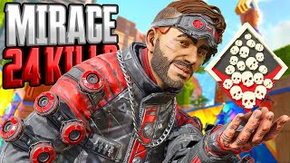 Mirage 24 KILLS and 4,000 Damage Apex Legends Gameplay Season 19