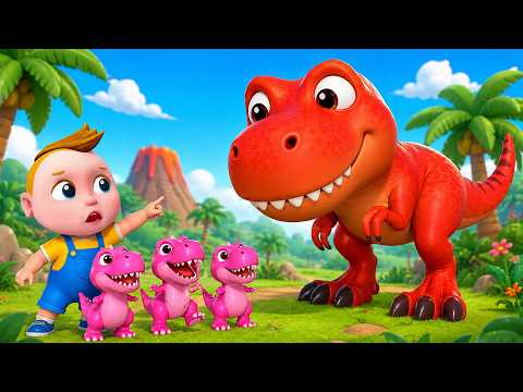 Dino Finger Family 🦖 Five Little Dinos - T-rex Dinosaur Song | TimoBoy Kids Songs & Nursery Rhymes