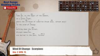 Video thumbnail of "🎸 Wind Of Change - Scorpions Guitar Backing Track with chords and lyrics"