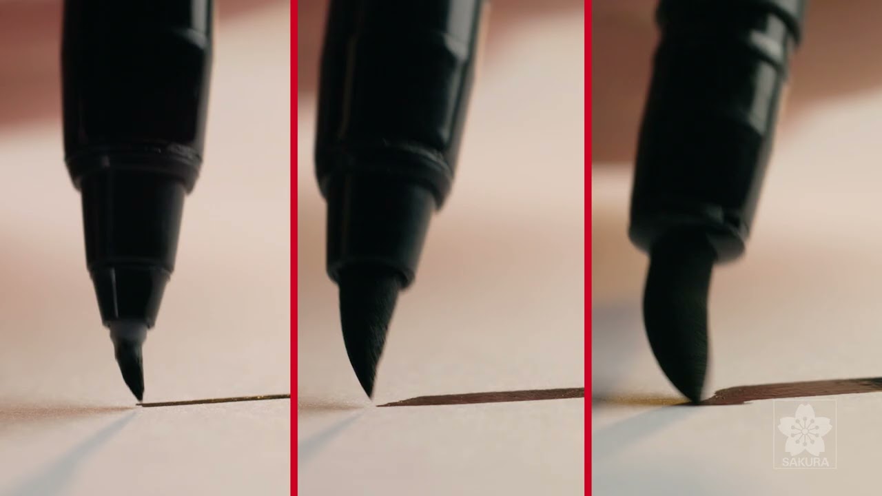 Sakura Pigma Professional Brush Pen | Product demonstration