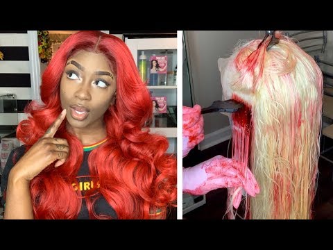 RIHANNA RED Color & Style TUTORIAL! (Newstar Hair)