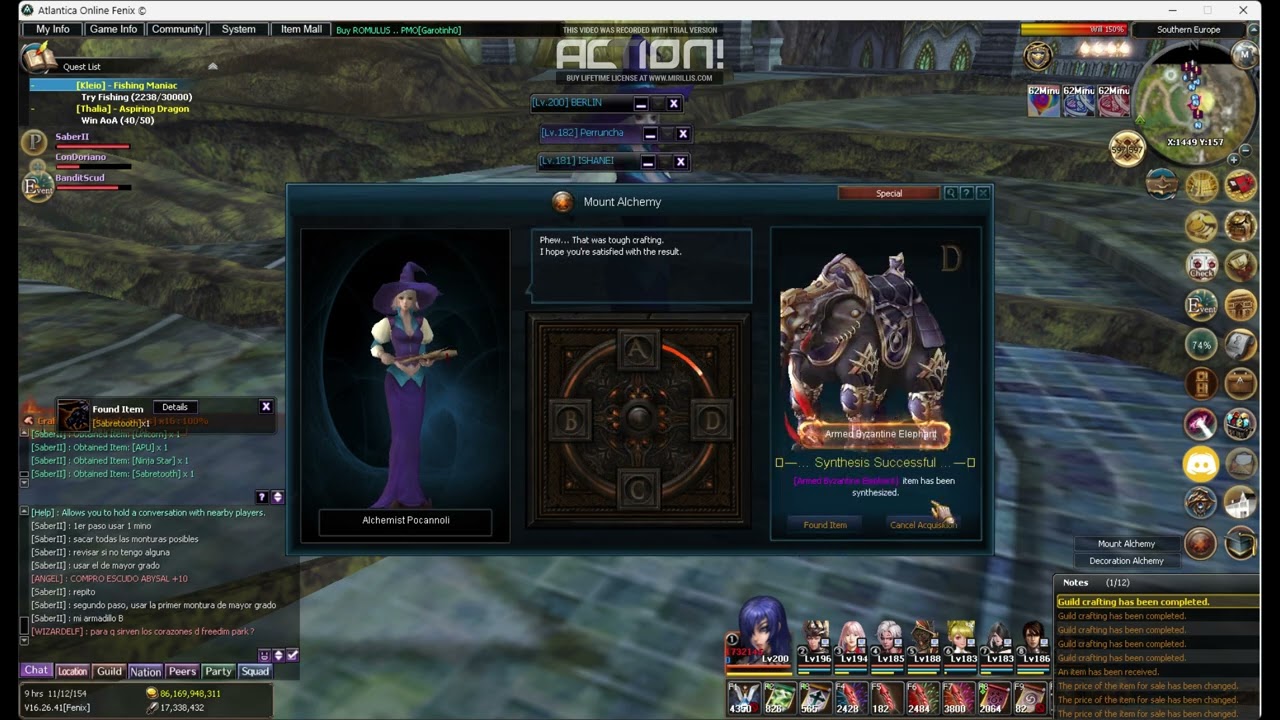 29 MONTURAS CON 1 MINOTAUR EN ALQUIMIA EN ATLÁNTICA FÉNIX