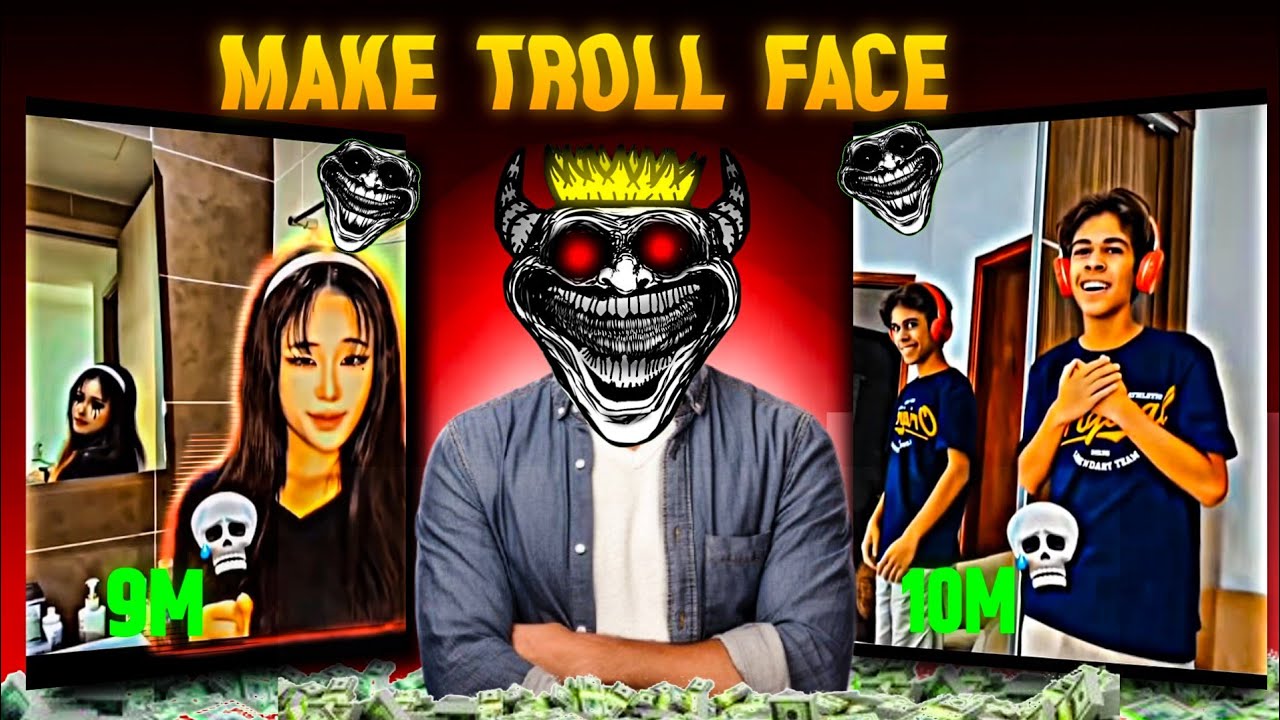 How To Make Viral Troll Face Video | ( monetize💲)