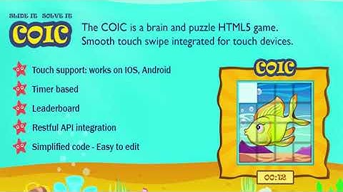 Coic Swipe Tile HTML5 Game | Codecanyon Scripts and Snippets
