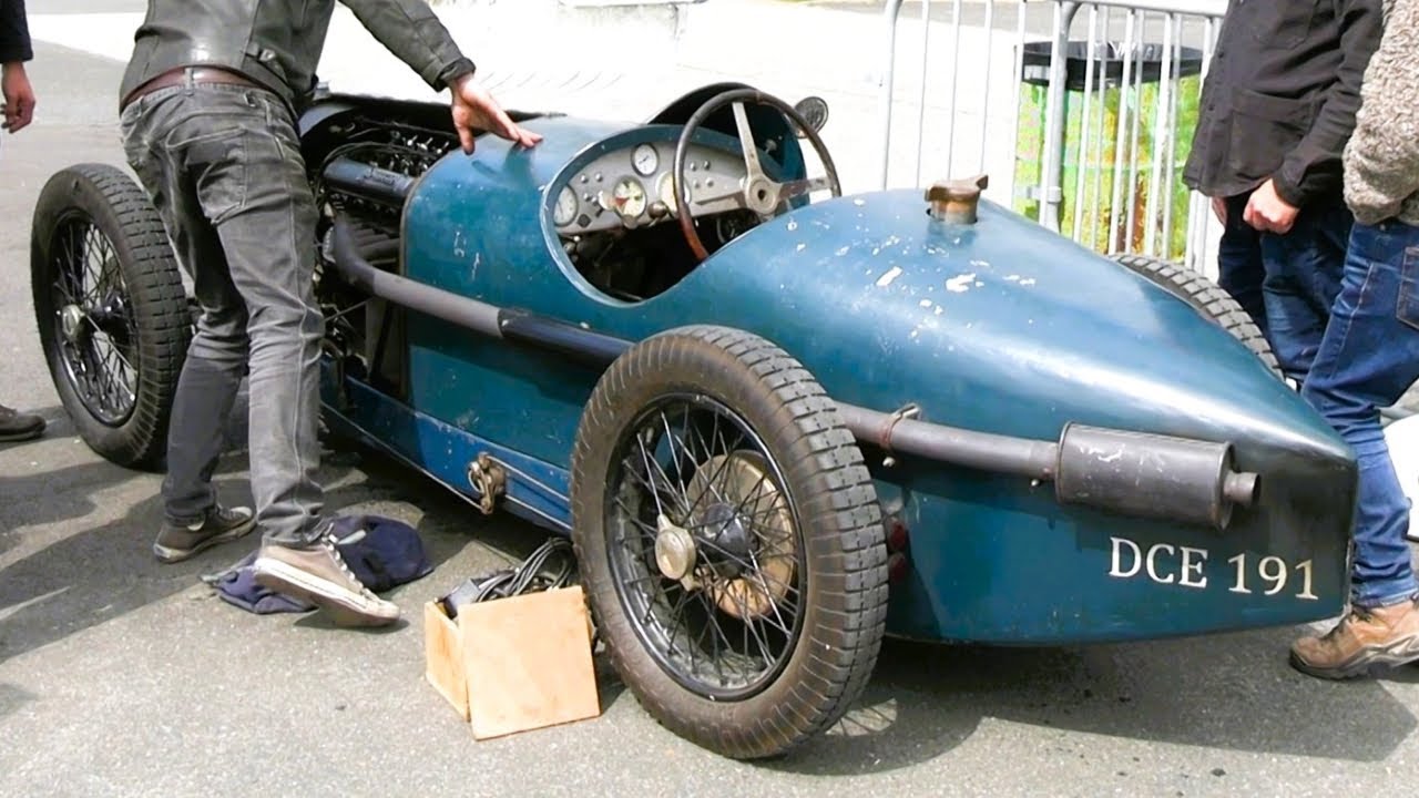 Incredible PreWar Race Cars StartUp, Sound Vintage Revival