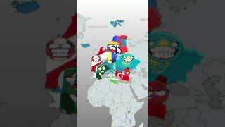 Filling Continents with Countries 🪣 | #shorts  #countryballs