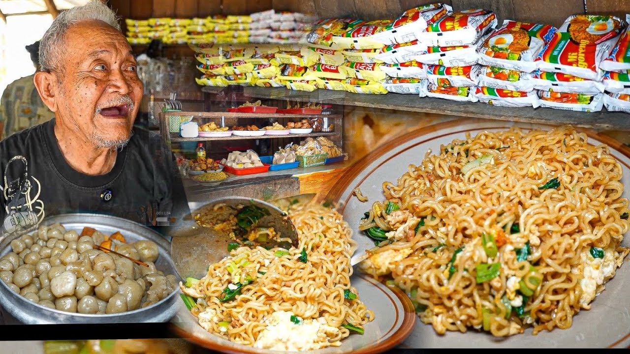 INDOMIE MBAH 80 TAHUN! KEREN SEMUA DIMASAK SENDIRI YG ADA DISINI, 30 TAHUN WARUNG INI BERDIRI! 