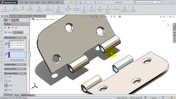 SolidWorks Assembly Tutorial 124  hinge mate HD